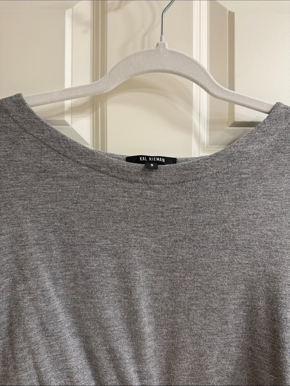 KAL RIEMAN Cape Sweatshirt Heather Gray Small Luxury French Terry Top - Picture 6 of 6
